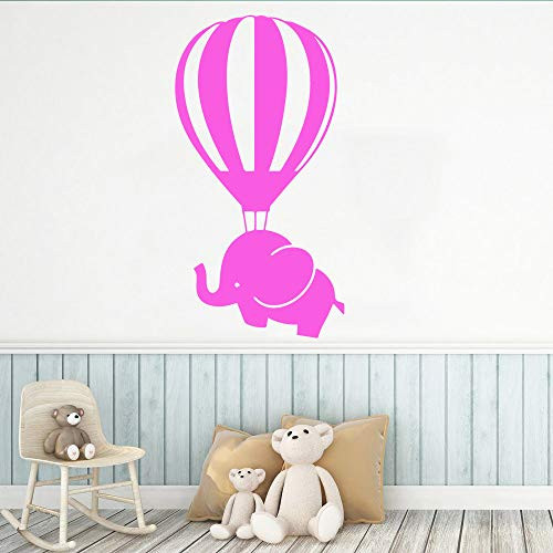 DIY Elephant Ball Wall Stickers Self Adhesive Art Wallpaper for Kids Room Living Room Home Decor Decal Mural Pink 42cm 79cm