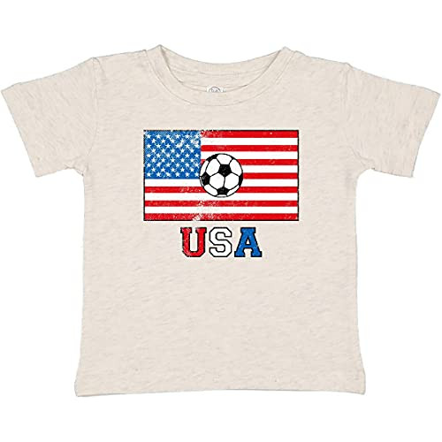 inktastic USA Soccer Baby T-Shirt 12 Months Retro Heather Natural 2e20f