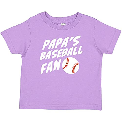 inktastic Papa's Baseball Fan Baby T-Shirt 24 Months Lavender Purple 351e6