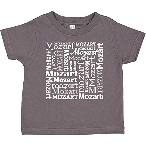 inktastic Mozart Fan Toddler T-Shirt 2T Charcoal F284 inktastic Mozart Fan Toddler T-Shirt 2T Charcoal F284