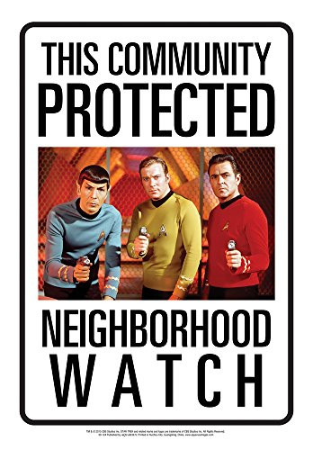 Aquarius Star Trek Neighborhood Watch Tin Sign