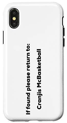 iPhone X/XS Cranjis McBasketball phone case for impractical sal Case
