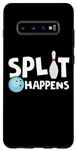 Galaxy S10 plus Split Happens Funny Bowlers Pun Joke Bowling Ball Pins Case