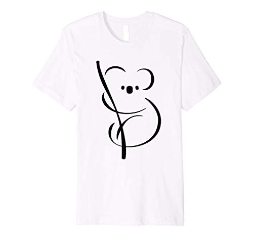 Cute Australian Koala Bear Minimal Ink Design Premium T-Shirt