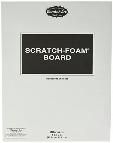 Melissa & Doug Scratch Art Printmaking Scratch-Foam Craft Boards - 30 Boards
