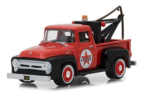 Greenlight 1956 Ford F-100 Tow Truck Red with Drop-in Tow Hook Caltex Running on Empty Series 6 1/64 Die-cast Model Car