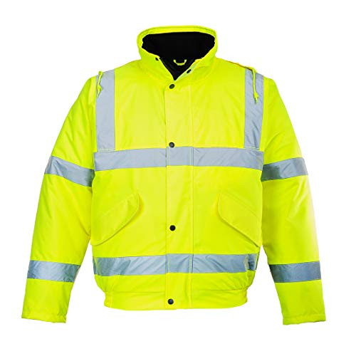 Portwest US463YERL Regular Fit Hi-Vis Bomber Jacket, Large, Yellow Portwest US463YERL Regular Fit Hi-Vis Bomber Jacket, Large, Yellow