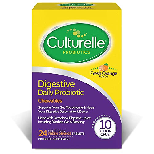 Culturelle Digestive Health Daily Probiotic Chewables for Adults, With Lactobacillus GG The Most Clinically Studied Probiotic, Packaging May Vary, Chewable, 24.0 Count Culturelle Digestive Health Daily Probiotic Chewables for Adults, With Lactobacillus GG The Most Clinically Studied Probiotic, Packaging May Vary, Chewable, 24.0 Count