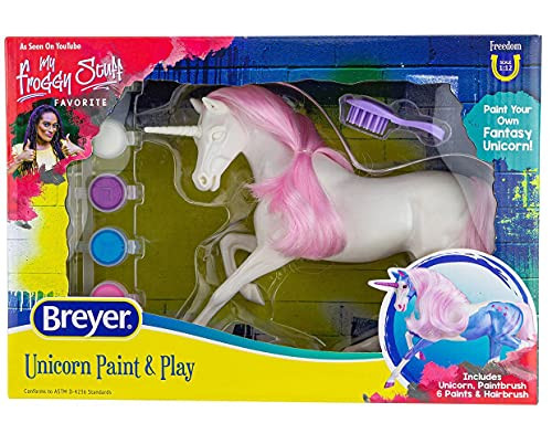 Breyer Horses Freedom Series Unicorn Paint  and  Play - Brushable Mane and Tail - 1-12 Scale - Model -4236 Breyer Horses Freedom Series Unicorn Paint  and  Play - Brushable Mane and Tail - 1-12 Scale - Model -4236