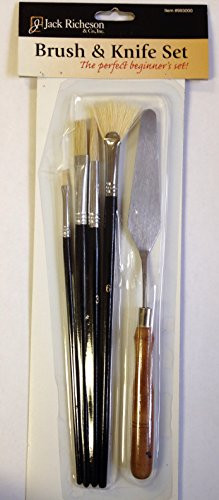 Jack Richeson & Co. Brush and Knife Set, Black