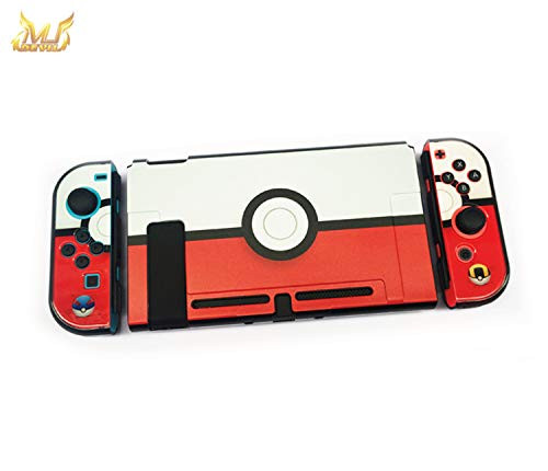 MUDEVIL Protective Case for Nintendo Switch - Pokemon Pokeball - Anti-Scratch Shockproof Slim Cover Case for Nitendo Switch and Joy-Con