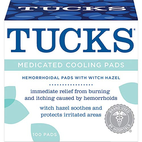 Tucks Medicated Cooling Pads 100 Pads Per Pack -Pack of 2-
