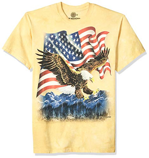 The Mountain Eagle Talon Flag Adult T-Shirt, Yellow, Large The Mountain Eagle Talon Flag Adult T-Shirt, Yellow, Large