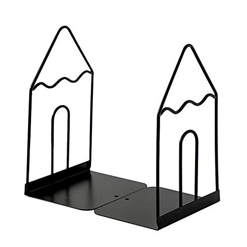 YINGGEXU Bookends 1Pair Iron Bookends Portable Book Display Stand Rack Desktop Book Support Storage Rack Book Stand Holder Desk Organizer Bookend Storage -Color - A-