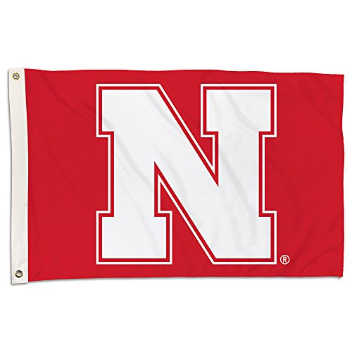 NCAA Nebraska Cornhuskers 2 Ft. X 3 Ft. Flag with Grommets, Red,