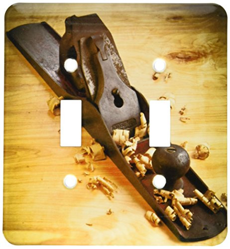 3dRose lsp_93946_2" Oregon, Keizer, Antique Wood Planer, carpentry-US38 RBR0150-Rick A. Brown" Double Toggle Switch Multicolor