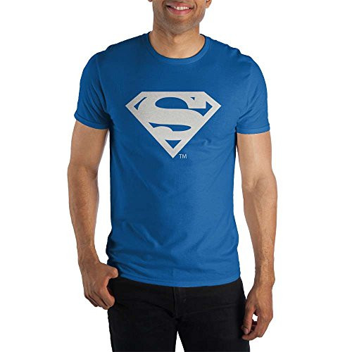 Superman S Super Logo Men's Blue T-Shirt Tee Shirt-X-Large