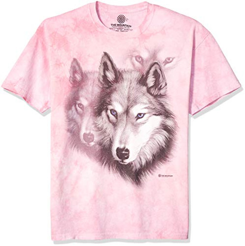 The Mountain Wolf Portrait Adult T-Shirt, Pink, Medium The Mountain Wolf Portrait Adult T-Shirt, Pink, Medium