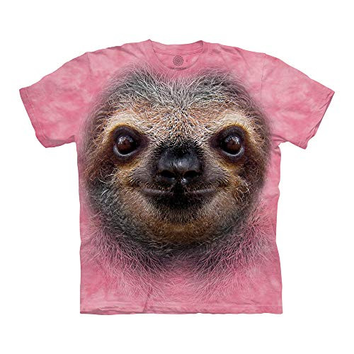 The Mountain unisex adult Sloth Face T Shirt, Pink, XX-Large US The Mountain unisex adult Sloth Face T Shirt, Pink, XX-Large US