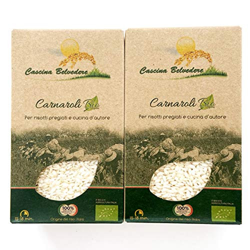 Organic Italian Carnaroli Risotto Rice, USDA Organic Rice, NON-GMO and Chemical Free  Carnaroli Rice that is Farmed in Italy, Best for Real Italian Risotto  Pack of 2, 17.64 oz each