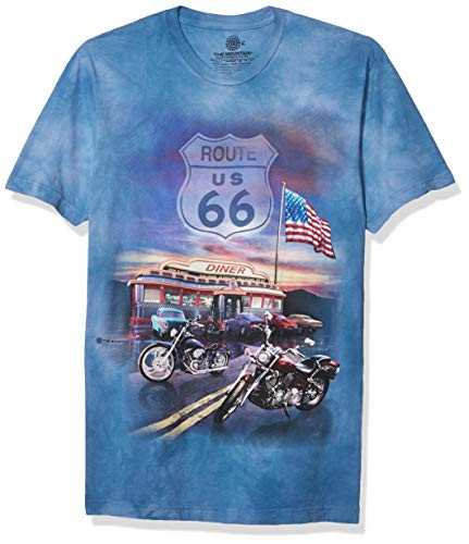 The Mountain Route 66 Adult T-Shirt, Blue, Medium