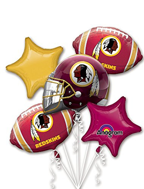Anagram Bouquet Redskins Foil Balloons, Multicolor Anagram Bouquet Redskins Foil Balloons, Multicolor