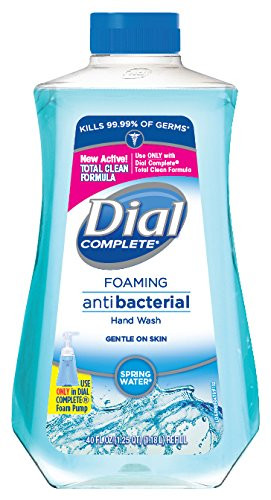 Dial Complete Spring Water Foaming Antibacterial Hand Wash Refill, 40 Oz -Pack of 2-