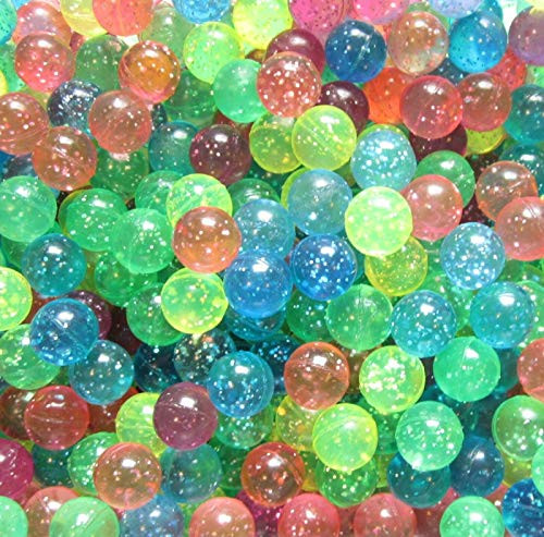 35 Glitter Super HIGH Bounce Balls HI Bouncy Sparkle Superball CAT Toy 27MM 1"