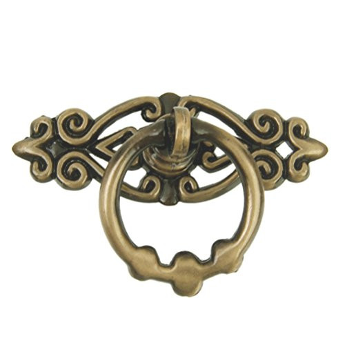 WINOMO 10pcs Cabinet Drawer Ring Pull Handle Cupboard Door Knob -Antique Brass-