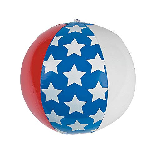 Fun Express - Inflate Flag Beach Balls for Fourth of July - Toys - Inflates - Beach Balls - Fourth of July - 12 Pieces Fun Express - Inflate Flag Beach Balls for Fourth of July - Toys - Inflates - Beach Balls - Fourth of July - 12 Pieces