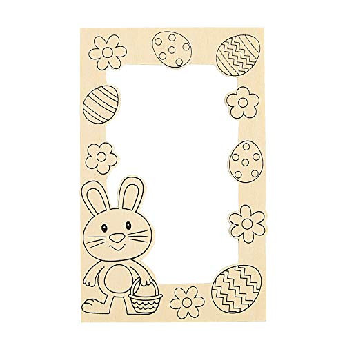 Color Your Own Wood Easter Frames W/ Magnets - Crafts for Kids and Fun Home Activities