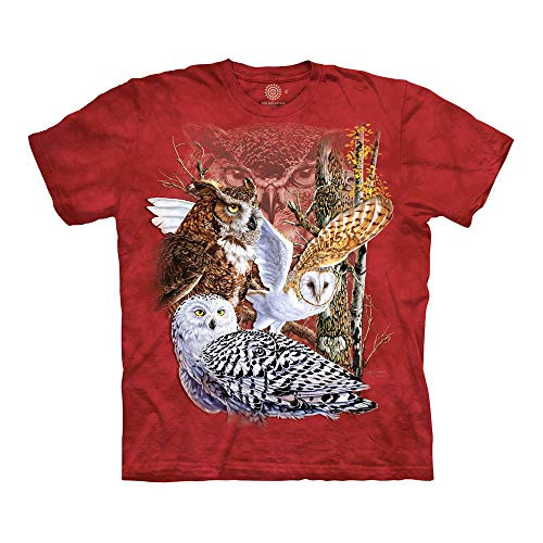 The Mountain Find 11 Owls Adult T-Shirt, Red, XL The Mountain Find 11 Owls Adult T-Shirt, Red, XL