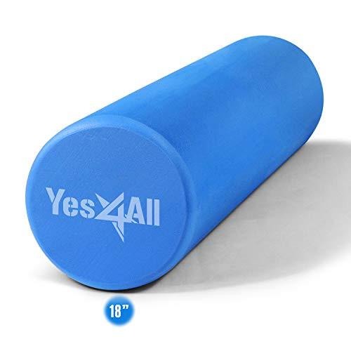 Yes4All 18 Inch EVA Foam Roller/Back Roller High Density Foam Rollers, Foam Roller for Physical Therapy and Exercise -Blue- Yes4All 18 Inch EVA Foam Roller/Back Roller High Density Foam Rollers, Foam Roller for Physical Therapy and Exercise -Blue-