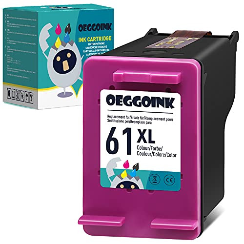 OEGGOINK Remanufactured Ink Cartridge 61XL Replacement for HP 61 -1-Tricolor- for Envy 4500 4502 5530 DeskJet 2512 1512 2542 2540 2544 3000 3052a 1055 3051a 2548 3051 2546 3052 OfficeJet 4630 Printers