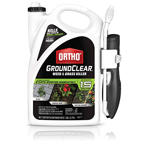 Ortho GroundClear Weed  and  Grass Killer Ready-to-Use - Grass Weed Killer Spray, Use in Landscape Beds, Around Vegetable Gardens, on Patios  and  More, Broadleaf Weed Killer