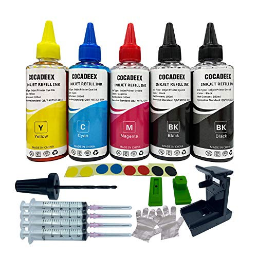 COCADEEX 500ml Ink Refill Kit Compatible with Canon Ink Cartridges PG-245 CL-246 PG-245XL CL-246XL 245 246 245XL 246XL PG-210 CL-211 210 211 PG-243 CL-244 243 244