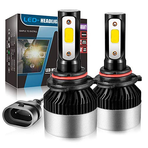 9005/HB3 Led Headlight Bulbs, with Extremely Bright COB Chips Xenon White Led Headlamps 10000LM 6500K 50W