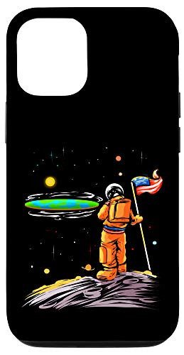 iPhone 12/12 Pro Flat Earth Astronaut Gift for Space Galaxy Universe Fans Case