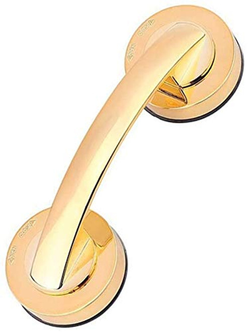 VEESYV Bath Shower Grab Bars Bathroom Grab Bars Ultra Grip Dual Locking Safety Suction Cups, Shower Handles for Elderly  Seniors, Disabled, Handicap, Elderly Assistance Product -Color - Gold-