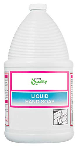 -1 Gallon- EcoQuality Liquid Hand Soap Refill, Pink Color, Floral Scent, Cleaning Soap for Refill -1 gal.-