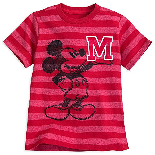 Disney Mickey Mouse Striped Letterman T-Shirt for Boys Size XS -4- Multi
