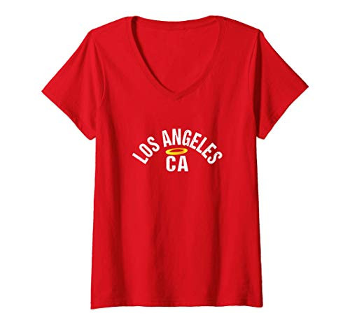 Womens Halo LA Los Angeles halo Angel La Classic Sports Fan Gear V-Neck T-Shirt Womens Halo LA Los Angeles halo Angel La Classic Sports Fan Gear V-Neck T-Shirt