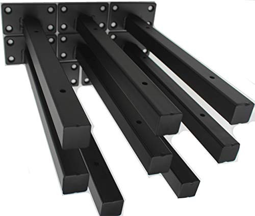 8 Pack 10 Inch Shelf Bracket Heavy Duty Floating Shelf Brackets Wall Mounted Industrial Metal Brackets for Shelves