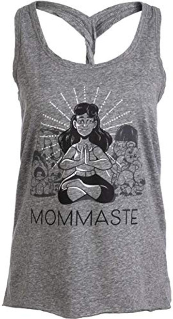 Momaste - Cute Funny Yoga Mom Life Mommy Namaste Workout Racerback Tank Top for Women - -Racerback,S-