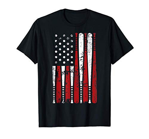 VIntage Baseball Bat American USA Flag Gift T-Shirt T-Shirt VIntage Baseball Bat American USA Flag Gift T-Shirt T-Shirt