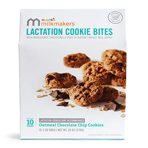 Munchkin Milkmakers Lactation Cookie Bites, Oatmeal Chocolate Chip, 10 Ct Munchkin Milkmakers Lactation Cookie Bites, Oatmeal Chocolate Chip, 10 Ct