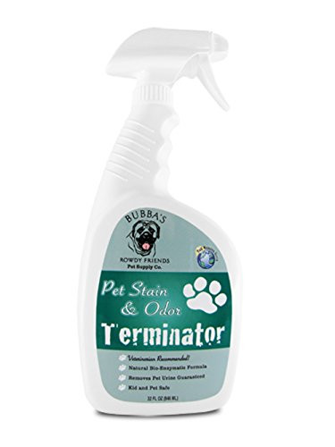 BUBBAS Super Strength Commercial Enzyme Cleaner - Pet Odor Eliminator - Enzymatic Stain Remover - Remove Dog Cat Urine Smell from Carpet, Rug or Hardwood Floor and Other Surfaces -32oz-