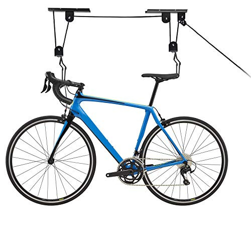 ZENY Bike Lift Pulley Bicycle Hoist Garage Ceiling Mounted Bike Storage Hanger Rack ZENY Bike Lift Pulley Bicycle Hoist Garage Ceiling Mounted Bike Storage Hanger Rack