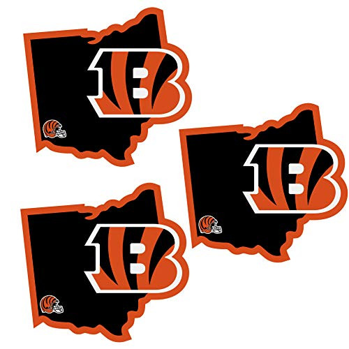 NFL Siskiyou Sports Fan Shop Cincinnati Bengals Home State Decal 3 pack Team Color NFL Siskiyou Sports Fan Shop Cincinnati Bengals Home State Decal 3 pack Team Color