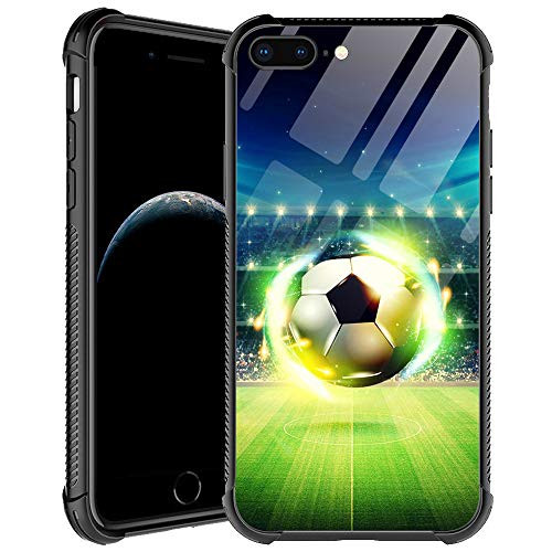 iPhone 8 Plus Case,Football iPhone 7 Plus Cases for Men Boys,Shockproof Anti-Scratch Soft TPU Pattern Design Case for Apple iPhone 7/8 Plus 5.5-inch Football